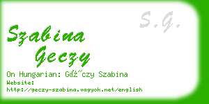 szabina geczy business card